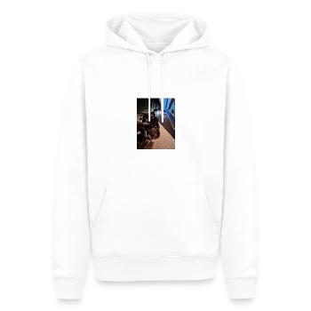 MJMV1766 - Männer Premium Bio Hoodie - Weiß - Vorne - Nico (187cm)