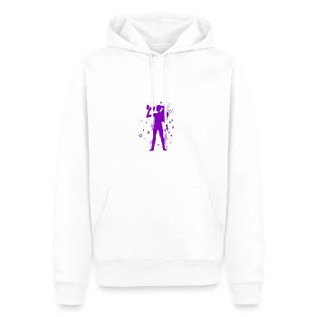 Bodybuilding - Gewichtheben - Fitness - Workout - Männer Premium Bio Hoodie - Weiß - Vorne - Nico (187cm)
