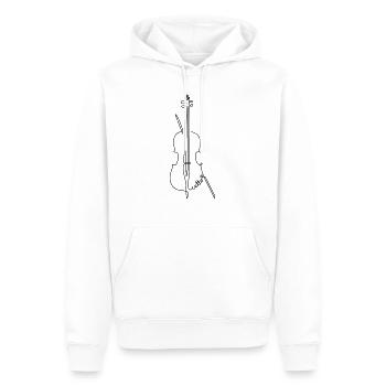 one line cello - Männer Premium Bio Hoodie - Weiß - Vorne - Nico (187cm)