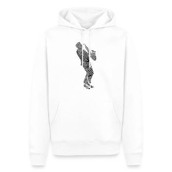 Saxophonist Fingeabdruck - Jazz Musik - Saxophone - Sweat à capuche Premium bio Homme - blanc - Devant - Nico (187cm)