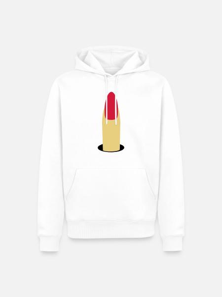 Forefinger - Men’s Premium Organic Hoodie - white