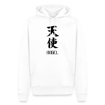 Engel Japanisches Zeichen - Männer Premium Bio Hoodie - Weiß - Vorne - Nico (187cm)