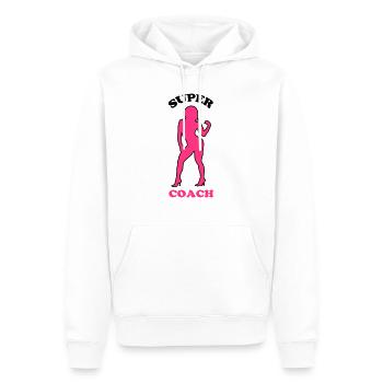 Super coach - Männer Premium Bio Hoodie - Weiß - Vorne - Nico (187cm)