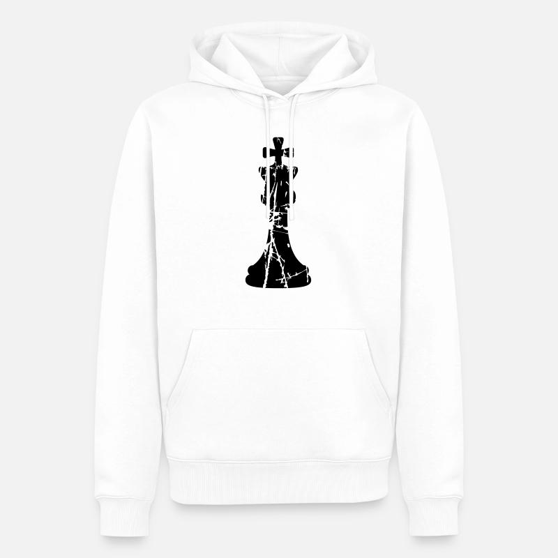Scratch cracks chess - Men’s Premium Organic Hoodie - white