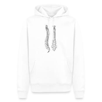 Spine Line Art - Minimaliste - Sweat à capuche Premium bio Homme - blanc - Devant - Nico (187cm)
