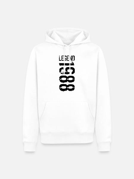 Legend 1988 black - Männer Premium Bio Hoodie - Weiß