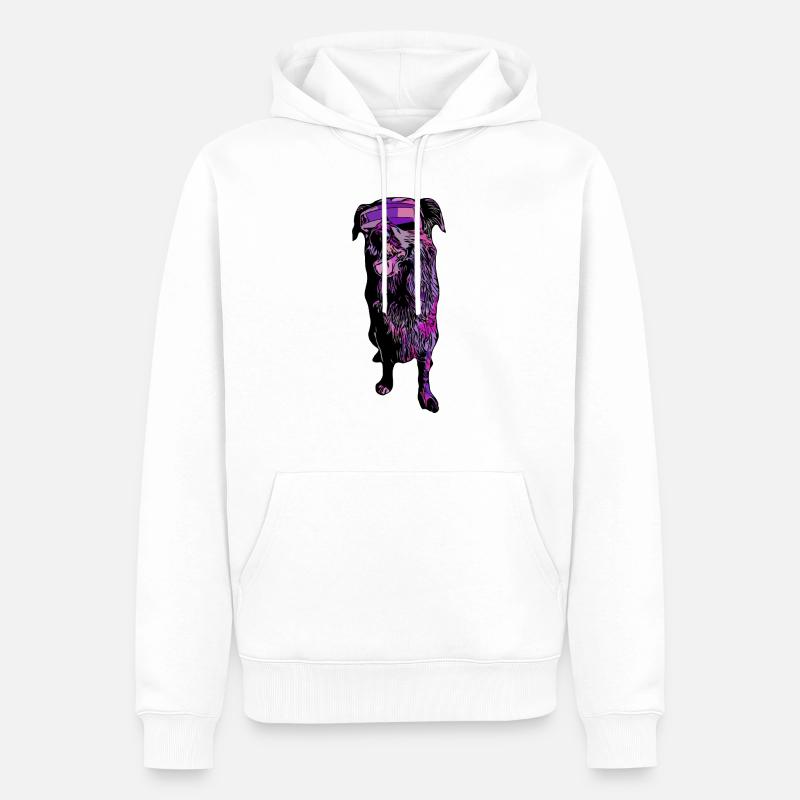 Bon garçon Vector Design - Sweat à capuche Premium bio Homme - blanc