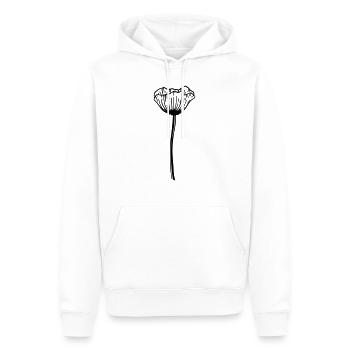 Mohn Blume - Männer Premium Bio Hoodie - Weiß - Vorne - Nico (187cm)
