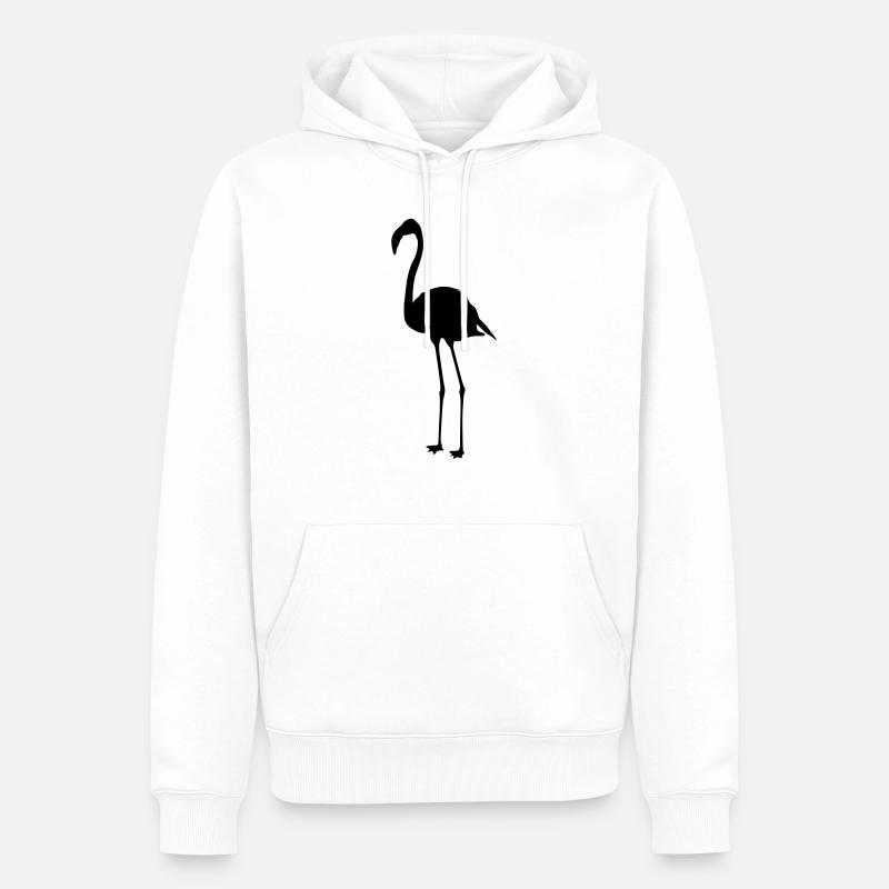 Flamants roses 6 - Sweat à capuche Premium bio Homme - blanc