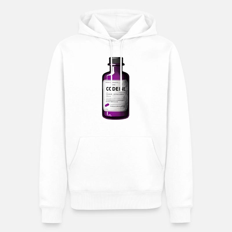 Codeine Medizinflasche – Stilisierte Illustration - Männer Premium Bio Hoodie - Weiß
