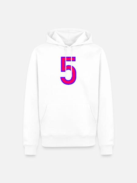 5. JUBILÄUM. 5 JAHRE. 5. JUBILÄUM. KIND - Männer Premium Bio Hoodie - Weiß