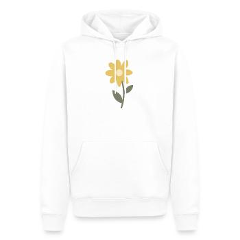 Minimal Flower Bloomdesign - Men’s Premium Organic Hoodie - white - Front - Nico (187cm)
