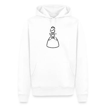 Prinzessin - Männer Premium Bio Hoodie - Weiß - Vorne - Nico (187cm)