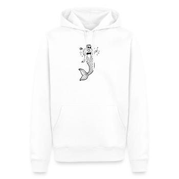 Meerjungfrau - Männer Premium Bio Hoodie - Weiß - Vorne - Nico (187cm)