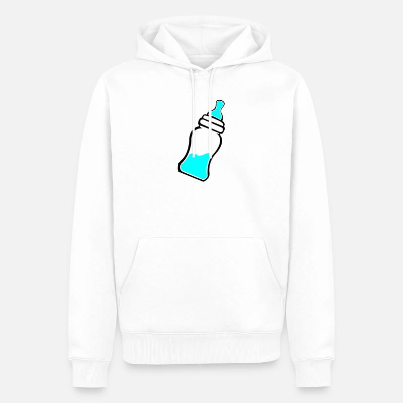 Biberon - Sweat à capuche Premium bio Homme - blanc