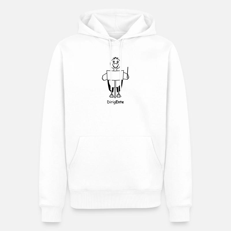 TIB_DirigEnte - Männer Premium Bio Hoodie - Weiß