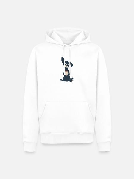 Erst Kaffee, später Walkies - Männer Premium Bio Hoodie - Weiß