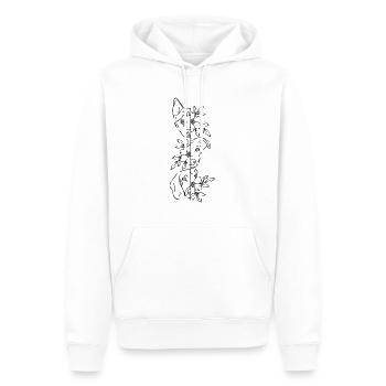 3 fleurs de chiens - Sweat à capuche Premium bio Homme - blanc - Devant - Nico (187cm)