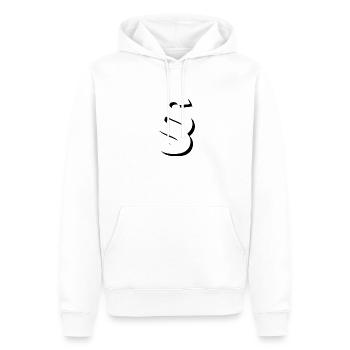 Justice Domains - Männer Premium Bio Hoodie - Weiß - Vorne - Nico (187cm)