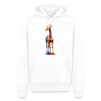 Rainbow Colored Giraffe - Männer Premium Bio Hoodie - Weiß - Vorne - Nico (187cm)