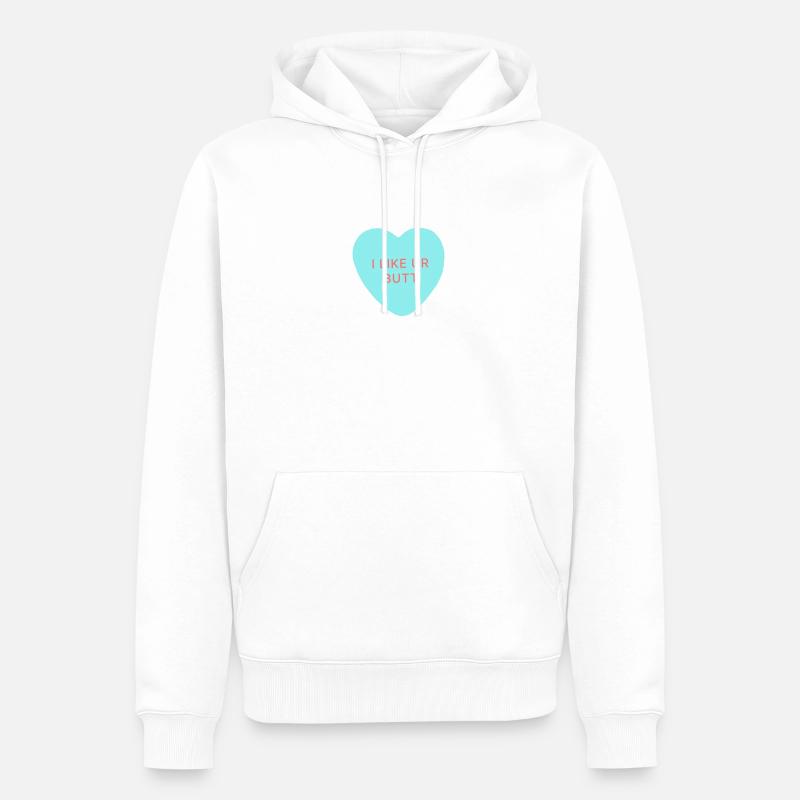 Ich mag dein Hinternherz. - Männer Premium Bio Hoodie - Weiß
