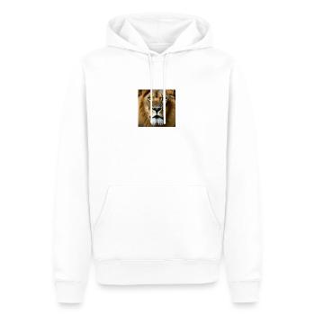 Lion - Sweat à capuche Premium bio Homme - blanc - Devant - Nico (187cm)