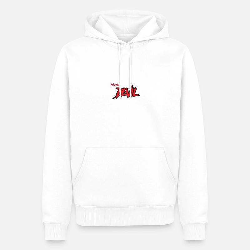 Blxck Devil - Männer Premium Bio Hoodie - Weiß