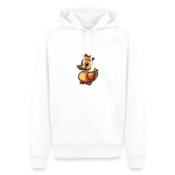 Couronne BD de canard - Sweat à capuche Premium bio Homme - blanc - Devant - Nico (187cm)
