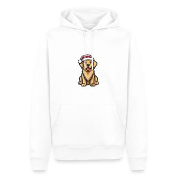 Golden Retriever Hund Weihnachten Lustig - Männer Premium Bio Hoodie - Weiß - Vorne - Nico (187cm)