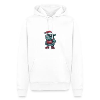 Nashorn Weihnachten X-Mas - Männer Premium Bio Hoodie - Weiß - Vorne - Nico (187cm)