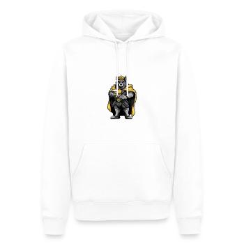 Wolf Beer Funny - Men’s Premium Organic Hoodie - white - Front - Nico (187cm)