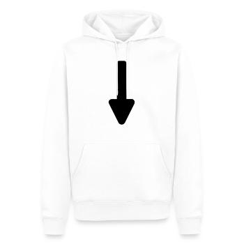 Pfeil - Männer Premium Bio Hoodie - Weiß - Vorne - Nico (187cm)