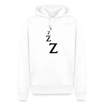 Zzzzzzz - Sweat à capuche Premium bio Homme - blanc - Devant - Nico (187cm)