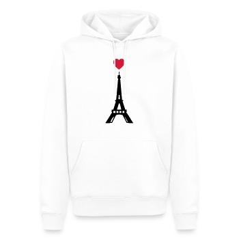 eiffel tower love - Men’s Premium Organic Hoodie - white - Front - Nico (187cm)