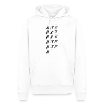 80 coups / / 80 fois / / Anniversaire / / cadeau - Sweat à capuche Premium bio Homme - blanc - Devant - Nico (187cm)