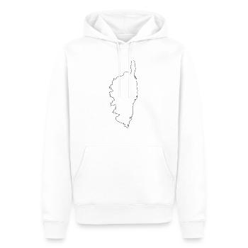 Corse - Sweat à capuche Premium bio Homme - blanc - Devant - Nico (187cm)
