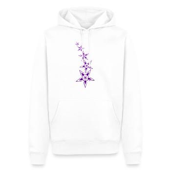 Stern lila - Männer Premium Bio Hoodie - Weiß - Vorne - Nico (187cm)