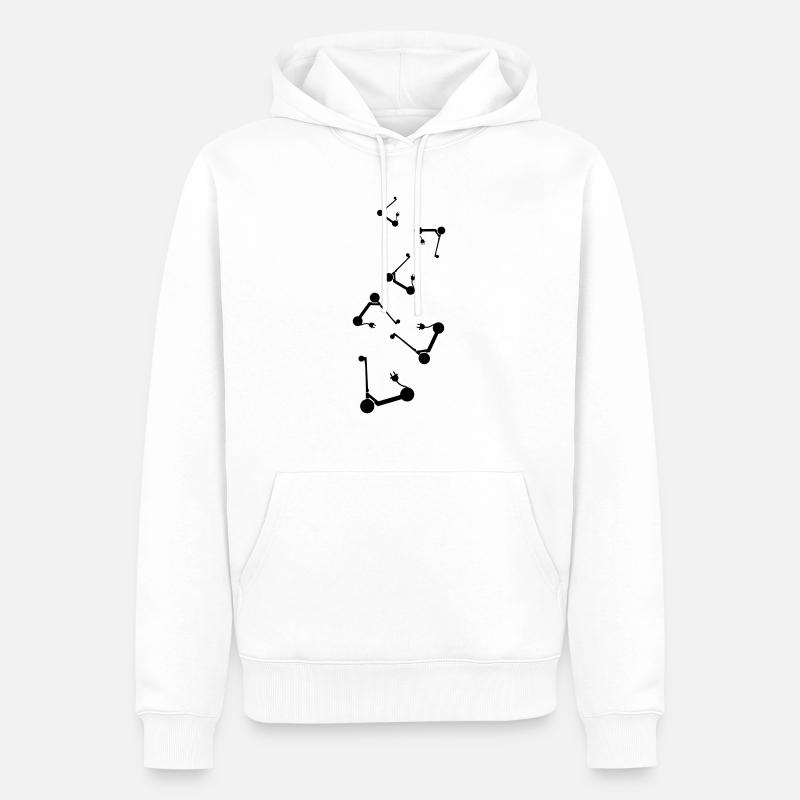 Icône E-scooter - Sweat à capuche Premium bio Homme - blanc