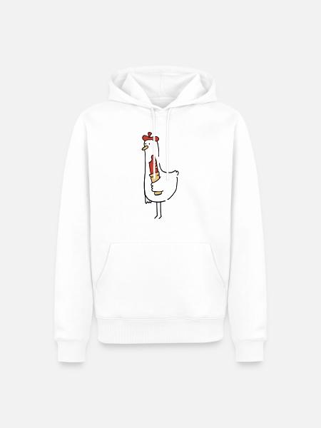FrenchDuck - Men’s Premium Organic Hoodie - white