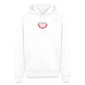 sucre de pastèque - Sweat à capuche Premium bio Homme - blanc - Devant - Nico (187cm)