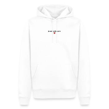 Je suis célibataire - Sweat à capuche Premium bio Homme - blanc - Devant - Nico (187cm)