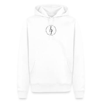 NOTE DE MUSIQUE - Sweat à capuche Premium bio Homme - blanc - Devant - Nico (187cm)