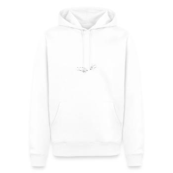 Création d'Adam version chat - Sweat à capuche Premium bio Homme - blanc - Devant - Nico (187cm)