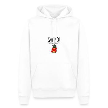 Say no. To a pizza with pineapple. - Men’s Premium Organic Hoodie - white - Front - Nico (187cm)