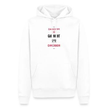 gar nicht drüber - Männer Premium Bio Hoodie - Weiß - Vorne - Nico (187cm)