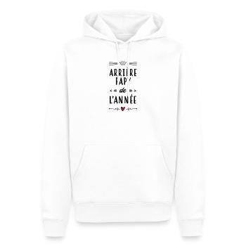 Papy Papi Grand-Père Retraite famille - Sweat à capuche Premium bio Homme - blanc - Devant - Nico (187cm)