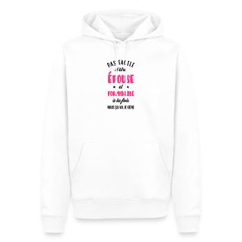 Ehe Hochzeit Liebe Paar Ehemann Frau Braut Love - Männer Premium Bio Hoodie - Weiß - Vorne - Nico (187cm)