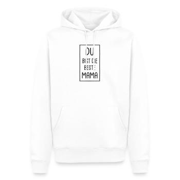 Du bist die beste Mama - Muttertag - Männer Premium Bio Hoodie - Weiß - Vorne - Nico (187cm)