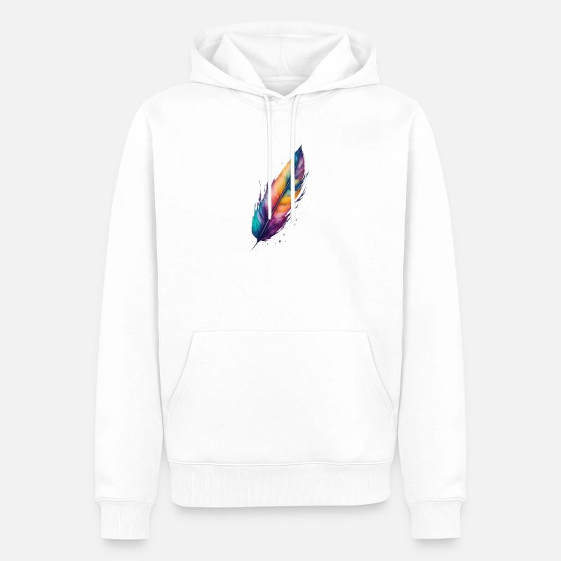 Source - Sweat à capuche Premium bio Homme - blanc