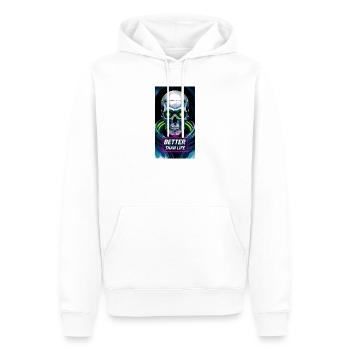 Schädel - Männer Premium Bio Hoodie - Weiß - Vorne - Nico (187cm)